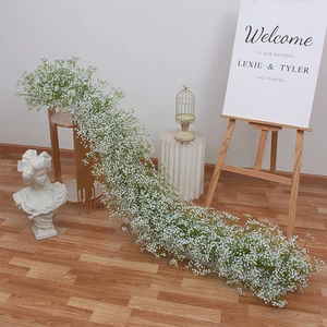 H-278 Artificial Flower Runner Wedding Decoration Table Centerpieces Wedding Arrangement Artificial FlowerTable Runner