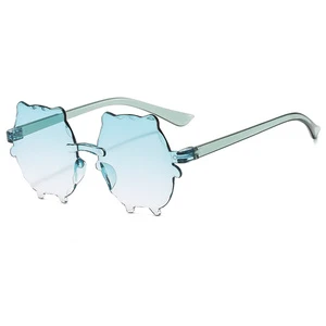 New Arrival Cat Eye Rimless Sunglasses Mixed Style Rimless Sunglasses Party Favors Eyewear for Bachelor Party Photoshoot
