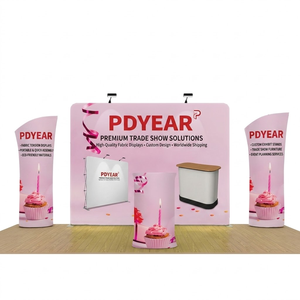 Outdoor Tension Fabric Display Banner with Wind-Proof Double-Sided Print Waterproof Fabric Display Stand for Street Event