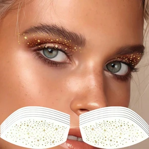 Shiny Star Freckle Temporary Tattoo Glitter Eye Shadow & Eyeliner Stickers Gold Face & Body Sexy Tattoos
