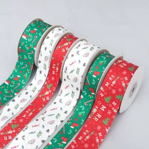 Hot Selling High Quality Double Sided Christmas Ribbon for Decorative Accessories