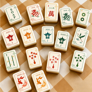 Luxury Acrylic American Mahjong Set 160 Durable Tiles clear Markings Complete Party Game Supplies Family