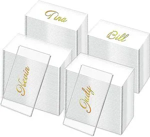 80 Pcs Clear Acrylic Rectangle Place Cards Blank Wedding Table Seating Chart Cards Acrylic Invitations DIY Guest Name Signs
