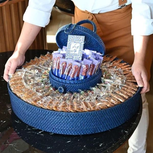 Best Ramadan Supplies Rattan Chocolate and Sweets Tray for Eid Mubarak Festivities