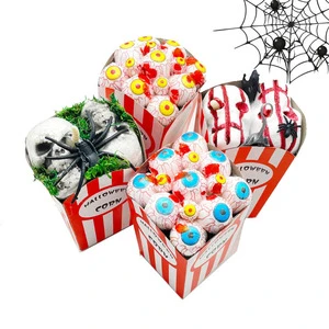 Halloween Decoration Supplies pink Popcorn Box Eyeball Popcorn Party for Halloween Party Supplies