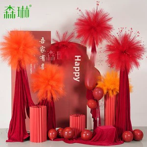 Wedding Engagement Room Decoration Fireworks Festive Wedding Ornaments Floral Background Wall Photography Atmosphere Props