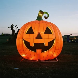 Handmade Silk Chinese Lantern Festival Decoration Pumpkin Lantern Waterproof Durable Halloween Decoration Festive Party Supplies