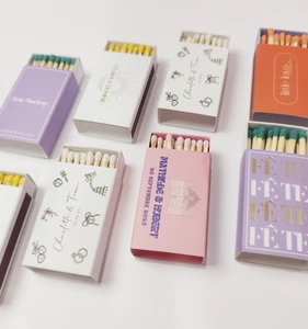 High Quality Customisable Simple Nice Small Wedding Matchboxes Wholesale Manufactur Safety Matches Box With Logo