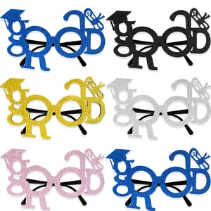 Graduation Season Theme Party Glasses GRAD Letter Funny Frame Graduation Ceremony Photo Punch Glasses Factory Durable Reusable