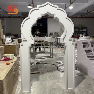Wedding Events Decoration Supples Custom Morocco Modern Style White Acrylic Background Wedding Stage Backdrop Wall Decoration