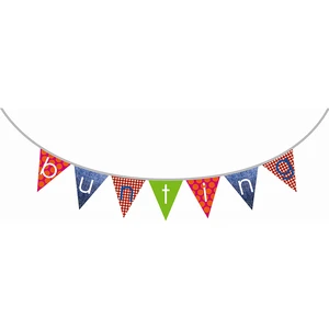 CRD Hot Sale Event Party Backdrop Decoration Supplies Polyester Happy Birthday Buntings Banner Reusable Lightweight