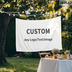 1pc 2D FLAT Custom Textile Tapestry Personalized Birthday Events Wedding Graduation Party Backdrop Banner
