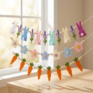 Wholesale Hot Selling with Cute Pattern Easter Decoration Holiday Party Supply Easter Banner