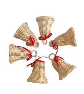 Vgreenart CB-01 Hot Selling Rattan Bell Christmas Tree Stand and Decoration Accessory for Noel Made in Hanoi Vietnam