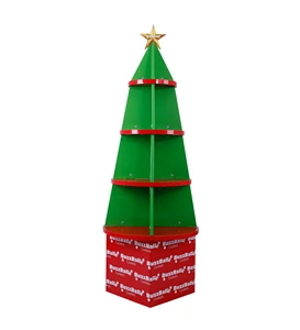 Holiday Promotion Popular Paper Christmas Tree Cardboard Display Stand Rack Tree-shaped Cardboard Display