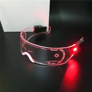 Custom logo New Neon Light Up LED Glasses Acrylic Flashing LED Sunglasses Costumes For Party Christmas Halloween Event Festival