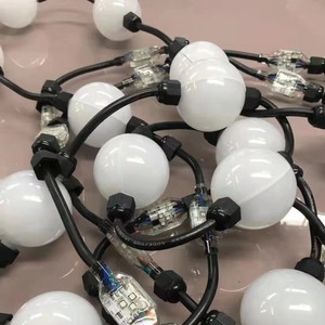 DC24V 1.3W RGB LED PVC Ball Bulb String SM16703 IP44 Waterproof CRI 85 Dimmable Xmas Tree Holiday Festive Lighting