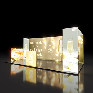 LED Light Box Backdrop Light-emitting Diode Booth Exhibition Wall Easy To Build Booth Customised Backdrop Expo Booth Backdrops
