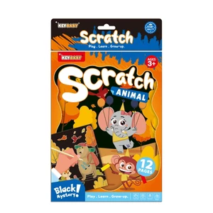 Keybaby Black Scratch Art Paper Set Rainbow Magic Crafts for Girls Christmas Gifts & Party Favors Free Sample Fast Ship