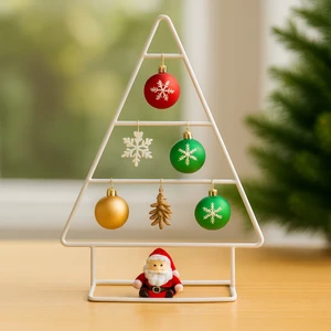 Black Heavy Duty Metal Christmas Tree Stand 16 Inch Decorative Plant Trellis for Home Holiday Display