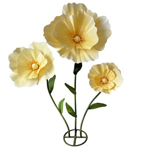 Large Flower Handmade Artificial Poppy (Shandong) for Wedding Stage Backdrop Festival and Hotel Scene Decorations