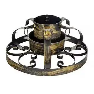 Antique-Look Metal Christmas Tree Stand with Modern Design Stable Tree Support for Decorative Holiday Use