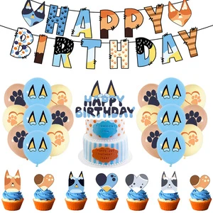 Cartoon Theme Children's Birthday Party Decorative Tableware Paper Plate Napkins Table Cloth Flag Spiral Tableware Decoration
