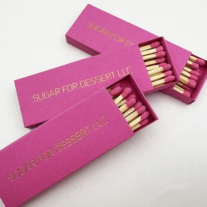 Manufacturer Wholesale Price: Luxury Box With Long Wooden Matches Custom Matchboxes With Gold Logo Candles, Cigars, Home Decor