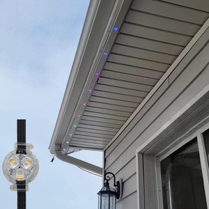 HRSYT DC12V IP68 UL Christmas Holiday Lighting Aluminum Track LED RGB RGBW Permanent Point Led Outdoor Light