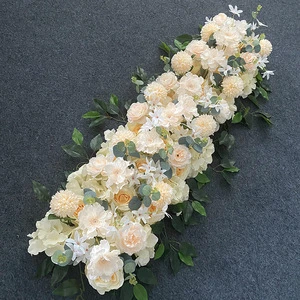 Zhuoou Wholesale Wedding Event Decoration Supplies Flower Row Arrangements Wedding Decoration Backdrop Table Centerpiece Flowers