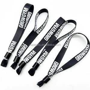Customized Polyester Sublimation Woven Bracelet Festival Cotton Party Wristbands for Promotions