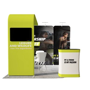 10ft Indoor Foldable Aluminum Pop Up Trade Show Display Expo Booth Stand Portable Photo Booth