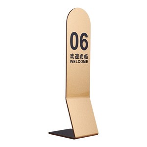Wholesale Customized L-shaped Acrylic Restaurant Table Number Plate With Double-side Printing Reservation Warning Plate