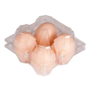 Wholesale Supplier Disposable Transparent Plastic Egg Tray PET Small Quail Egg Cartons For 4 Pcs Packaging