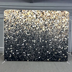 Fast Setup Portable Aluminum Fabric Free Standing Double Side Wedding Backdrop Stand