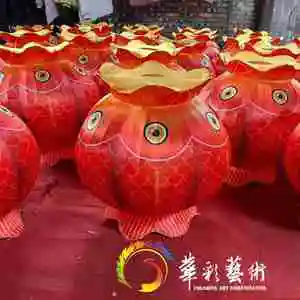 Factory Wholesale Price Good Quality Customized Color Small Satin Metal Chinese Lantern Environment-Friendly Decoration