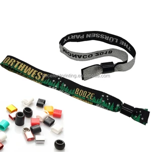 Custom Colorful Fabric Wristband With Logo Elastic Event Entry Band For Party Concert Festival Promotion Other Party Decorations