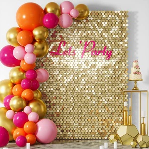 KLS Factory Decoration Square 4D Panel Party Backdrop Customized Sequins Backdrop High Quality Sequin Wall Panels Wedding