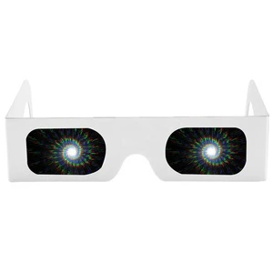 Popular Disposable Spiral Diffraction Paper Glasses Octopus SD50 with PET Lenses for Event Eyewear & Fireworks Viewing