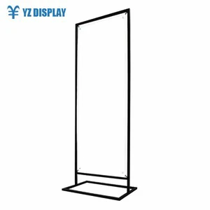 Wholesale Factory Price Double Side Iron Poster Stand Advertising Iron Steel Banner With Hook