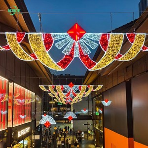 Christmas Shopping Center Decorations Sculpture Decorative Holiday City Commercial Use Outdoor Led Across Street Motif Lights