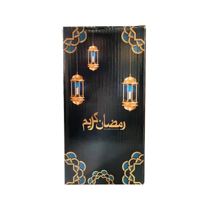651067 Ramadan Lantern-LED+Song 11*11*22cm 48pcs 11*11*22cm Lantern Party Maker Ramadan Supplies