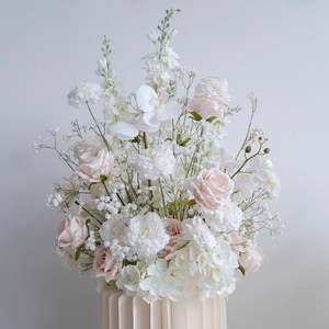 Party Supplies Center Piece Table Decorations White Faux Flowers Realistic pink Floral Arrangements Decoration for Wedding Event