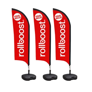 Portable Outdoor Teardrop Flag 10FTBeach Flag Booth Advertising Banner Factory Custom with Spike Pole and Water Bag