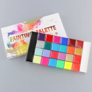 Water-Based Face and Body Paint Set for Halloween Party Artist Flash Oil Painting Kit with Makeup for Body Painting