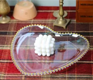 Kitchen Tabletop Party Tableware and Table Decorations Wedding Centerpieces and Table Decorations Heart Shaped Dinner Plate