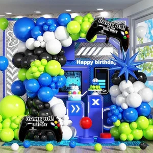 Interesting 92Pcs/set Video Game Theme Balloons Garland Arch Kit for Birthday Party Background Wall Decoration