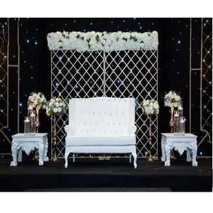 Dreamy Wedding Reception Night Candle Wall Unique Wedding Events Candle Walls Decor Sparkling Wedding Stage Metal Candle Wall
