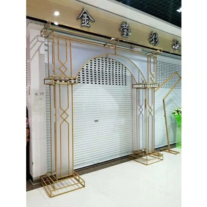 Hot Sale Metal Wedding Arch Backdrop Stand Flowers Display Customized Sizes Modern Design Stainless Steel Wedding Supplies