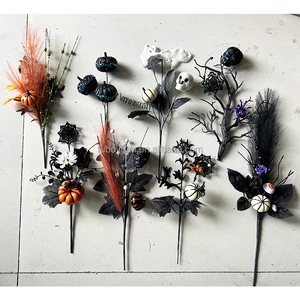L06703 2024 Home Halloween Scary Party Decor Skeleton Spider Accessories Supplies Picks DIY Crafts Halloween Decoration for Home
